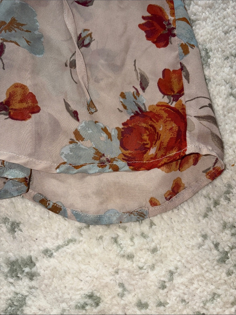 BKE Beige Floral Lace-Trim Halter Camisole - Picture 3 of 5
